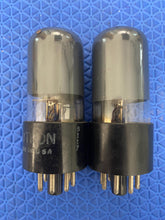 Load image into Gallery viewer, Matched Pair Hytron 6V6 6V6GT Vacuum Tubes Black Glass NOS-Testing