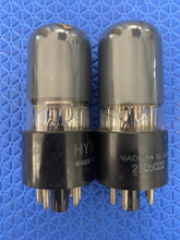 Load image into Gallery viewer, Matched Pair Hytron 6V6 6V6GT Vacuum Tubes Black Glass NOS-Testing