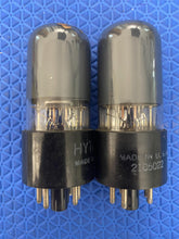 Load image into Gallery viewer, Matched Pair Hytron 6V6 6V6GT Vacuum Tubes Black Glass NOS-Testing
