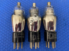 Load image into Gallery viewer, 3 RCA Number / Type 78 #78 Vacuum Tubes Valves Shoulder ST-Shape Lot Of Three