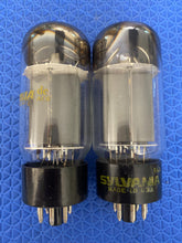 Load image into Gallery viewer, Matched Pair Sylvania EL34 6CA7 Fat Boy Output Tubes Valves NOS-Testing