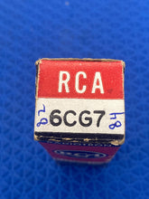Load image into Gallery viewer, RCA Black Plate 6CG7 6FQ7 Vacuum Tube With Shields NOS NIB