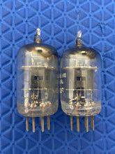 Load image into Gallery viewer, Matched Pair Raytheon 6AK5 JRP-6AK5 6096 6J1 6J2 Milspec Black Plate Vacuum Tubes Valves