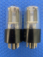 Load image into Gallery viewer, Matched Pair RCA 12SL7 12SL7GT Black Plate Clear Bottle Vacuum Tubes Valves NOS NIB