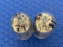 Load image into Gallery viewer, Matched Pair RCA Clear Top 12AU7 12AU7A ECC82 Vacuum Tubes Valves Steel Support Rods