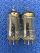 Load image into Gallery viewer, Matched Pair RCA Black Plate 12AU7 ECC82 Vacuum Tubes Valves 17MM Long Plate Slant D Getter Early Production
