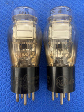 Load image into Gallery viewer, Matched Pair RCA Cunningham Radiotron Number / Type 49 #49 Vacuum Tubes Valves Shoulder ST Shape