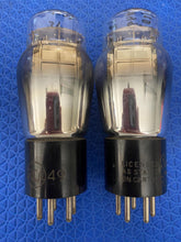 Load image into Gallery viewer, Matched Pair RCA Cunningham Radiotron Number / Type 49 #49 Vacuum Tubes Shoulder ST Shape