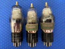 Load image into Gallery viewer, 3 Super Silvertone 6K7 6K7G Vacuum Tubes Valves Lot Of Three