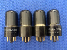 Load image into Gallery viewer, 4 Tung-Sol 6K6 6K6GT Vacuum Tubes Black Glass Lot Of Four NOS-Testing