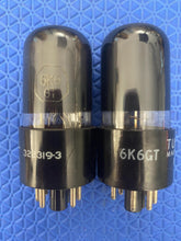 Load image into Gallery viewer, Matched Pair Tung-Sol 6K6 6K6GT Vacuum Tubes Black Glass NOS-Testing