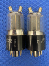 Load image into Gallery viewer, Matched Pair Ken-Rad 2C22 JANCKR2C22 7193 Vacuum Tubes Milspec Black Plate NOS NIB