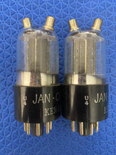 Load image into Gallery viewer, Matched Pair Ken-Rad 2C22 JANCKR2C22 7193 Vacuum Tubes Valves Milspec Black Plate NOS NIB