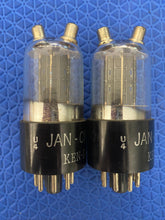 Load image into Gallery viewer, Matched Pair Ken-Rad 2C22 JANCKR2C22 7193 Vacuum Tubes Milspec Black Plate NOS NIB