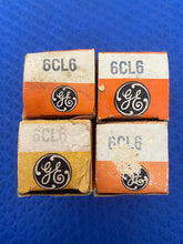 Load image into Gallery viewer, Matched Quad General Electric GE 6CL6 Vacuum Tubes Valves Black Plate NOS NIB