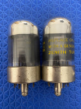 Load image into Gallery viewer, Matched Pair Zenith 7B8 Vacuum Tubes