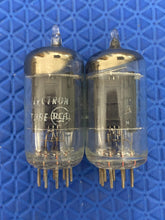 Load image into Gallery viewer, Matched Pair RCA Black Plate 12AU7 ECC82 Vacuum Tubes Valves 17MM Long Plate Slant D Getter Early Production