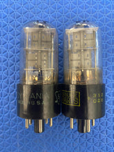 Load image into Gallery viewer, Pair Sylvania 6X5 6X5GT Black Plate Vacuum Tubes Valves Rectifiers