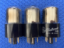 Load image into Gallery viewer, Matched Trio General Electric GE 6X5 6X5GT Vacuum Tubes Valves Rectifiers