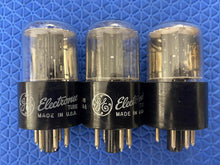Load image into Gallery viewer, Matched Trio General Electric GE 6X5 6X5GT Vacuum Tubes Valves Rectifiers