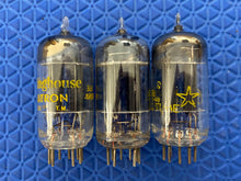 Load image into Gallery viewer, 3 Westinghouse 12AU7 12AU7A ECC82 Black Plate Vacuum Tubes Valves Lot Of Three