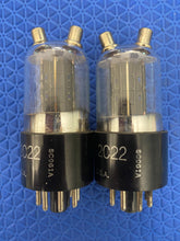 Load image into Gallery viewer, Matched Pair Ken-Rad 2C22 JANCKR2C22 7193 Vacuum Tubes Milspec Black Plate NOS NIB