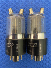 Load image into Gallery viewer, Matched Pair Ken-Rad 2C22 JANCKR2C22 7193 Vacuum Tubes Valves Milspec Black Plate NOS NIB