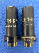 Load image into Gallery viewer, Matched Pair Ken-Rad 6N7 Vacuum Tubes Valves NOS-Testing