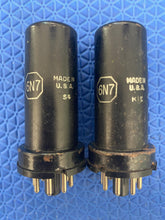 Load image into Gallery viewer, Matched Pair RCA 6N7 Vacuum Tubes Valves