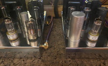 Load image into Gallery viewer, Matched Pair General Electric GE 12BH7 12BH7A Vacuum Tubes 12AU7 Substitute For Tube Rolling Copper Support Rods