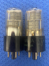 Load image into Gallery viewer, Matched Pair Sylvania 6X5 6X5GT Black Plate Vacuum Tubes Valves Rectifiers