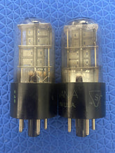 Load image into Gallery viewer, Matched Pair Sylvania 6X5 6X5GT Black Plate Vacuum Tubes Valves Rectifiers