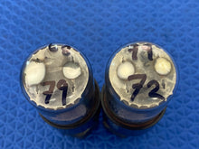 Load image into Gallery viewer, Matched Pair General Electric GE 6SN7 6SN7GTA Vacuum Tubes Copper Support Rods
