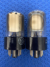 Load image into Gallery viewer, Matched Pair General Electric GE 6SN7 6SN7GTA Vacuum Tubes Valves Copper Support Rods NOS-Testing