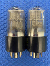 Load image into Gallery viewer, Pair Sylvania 6X5 6X5GT Black Plate Vacuum Tubes Valves Rectifiers