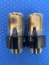 Load image into Gallery viewer, Matched Pair General Electric GE 12SN7 12SN7GT Vacuum Tubes Valves Copper Support Rods NOS-Testing