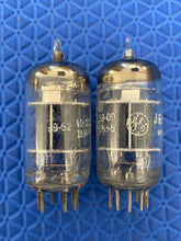 Load image into Gallery viewer, Matched Pair General Electric JG-5751 5751 12AX7 /ECC83 3 Mica O-Getter Milspec / Industrial Vacuum Tubes Valves