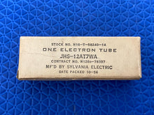 Load image into Gallery viewer, Sylvania JHS-12AT7WA 12AT7 ECC81 Vacuum Tube Valve Milspec Triple 3 Mica NOS NIB For Your Univalve