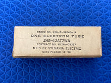 Load image into Gallery viewer, Sylvania JHS-12AT7WA 12AT7 ECC81 Vacuum Tube Valve Milspec Triple 3 Mica NOS NIB For Your Univalve