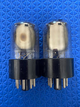 Load image into Gallery viewer, Matched Pair RCA 6SN7 6SN7GTA Black Plate Vacuum Tubes Valves Copper Support Rods NOS-Testing