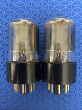 Load image into Gallery viewer, Matched Pair General Electric GE 6SN7 6SN7GTA Vacuum Tubes Valves Copper Support Rods NOS-Testing