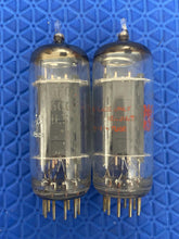 Load image into Gallery viewer, Matched Pair General Electric GE 6FQ7 / 6CG7 Vacuum Tubes Valves Copper Support Rods NOS NIB
