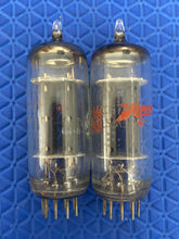 Load image into Gallery viewer, Matched Pair General Electric GE 6FQ7 / 6CG7 Vacuum Tubes Valves Copper Support Rods NOS NIB