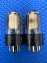 Load image into Gallery viewer, Matched Pair RCA 6SN7 6SN7GTA Black Plate Vacuum Tubes Valves Copper Support Rods NOS-Testing