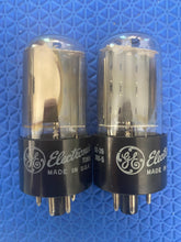 Load image into Gallery viewer, Matched Pair General Electric GE 6AX4 6AX4GT Vacuum Tubes Rectifiers