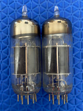 Load image into Gallery viewer, Matched Pair General Electric GE 12B4 12B4A Vacuum Tubes Valves Black Plates Copper Support Rods