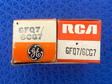 Load image into Gallery viewer, Matched Pair General Electric GE 6FQ7 / 6CG7 Vacuum Tubes Valves NOS NIB Copper Support Rods Top Filaments