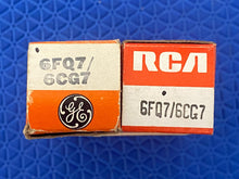 Load image into Gallery viewer, Matched Pair General Electric GE 6FQ7 / 6CG7 Vacuum Tubes NOS NIB Copper Support Rods Top Filaments