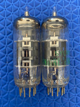 Load image into Gallery viewer, Matched Pair Sylvania Black Plate 12BY7 12BY7A Vacuum Tubes Valves