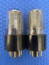 Load image into Gallery viewer, Matched Pair RCA 6SN7 6SN7GTB Vacuum Tubes Copper Support Rods Large D Getters